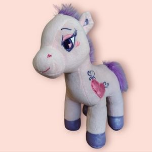Midwood Pink Pony Horse Majestic Mythical Plush 13" Stuffed Animal Heart Pony